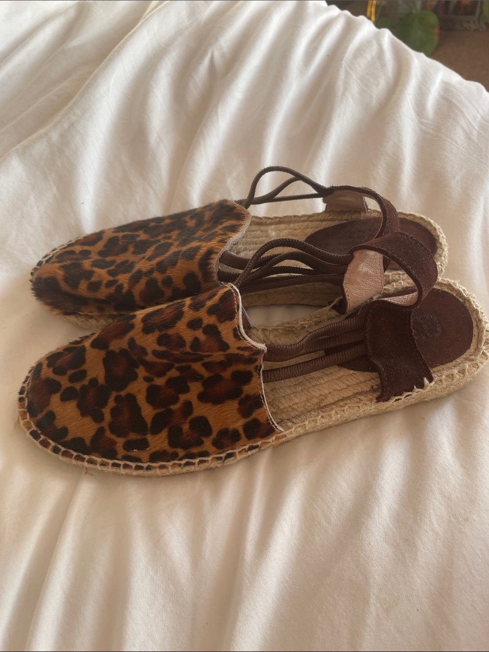Picon Leopard Print Espadrille Slingback Flats - pony hair - Picture 10 of 13